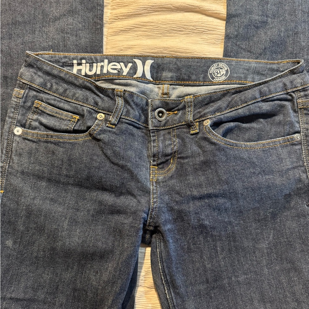 Hurley Dark Blue, Skinny Leg Denim Jeans — Size 29, Like New EUC